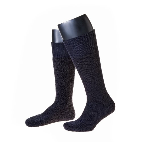 NORDPOL Stiefellange Thermosocke "Immerwarm" aus Vollplüsch (Woll-Polyester-Gemisch), 1 Paar, marine, Made in Germany, Gr. 35-38 von NORDPOL-Strümpfe