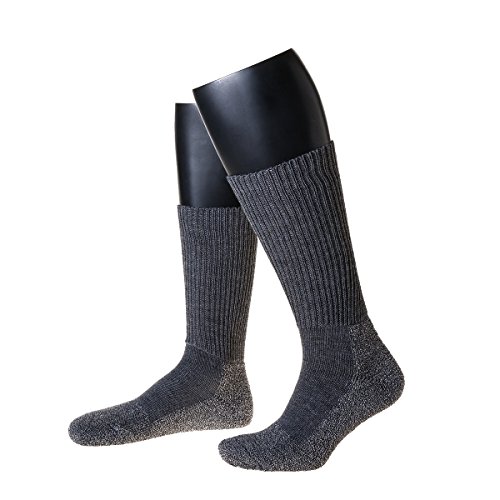 NORDPOL wadenlange Funktionssocke F2 (Gr. 42-44/Anthrazit) – Made in Germany und Öko-Tex zertifiziert – Komfortabel, Langlebig und Ideal für Arbeit oder Freizeit – 60% hochwertige Schurwolle von NORDPOL-Strümpfe