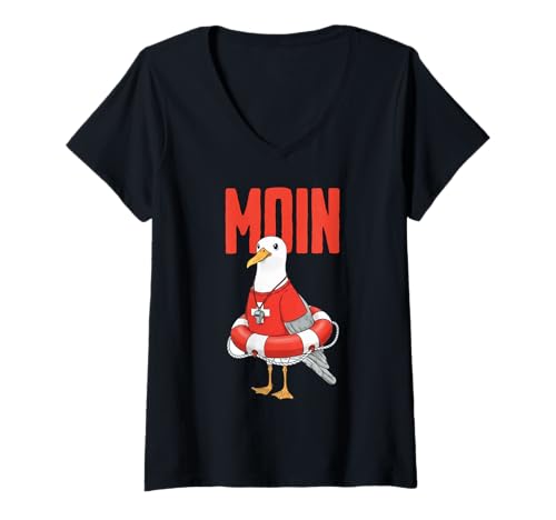 Damen NORDSEE Liebe T-Shirt mit V-Ausschnitt Damen NORDSEE Liebe T-Shirt mit V-Ausschnitt von NORDSEE LIEBE DESIGNS