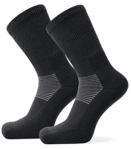 NORDSOX 2 Paar, Merino Outdoor Wandersocken, gepolstert, keine Blasen, atmungsaktiv für Damen und Herren schwarz - Ökotex Funtionssocken, Trekking, Sport von NORDSOX