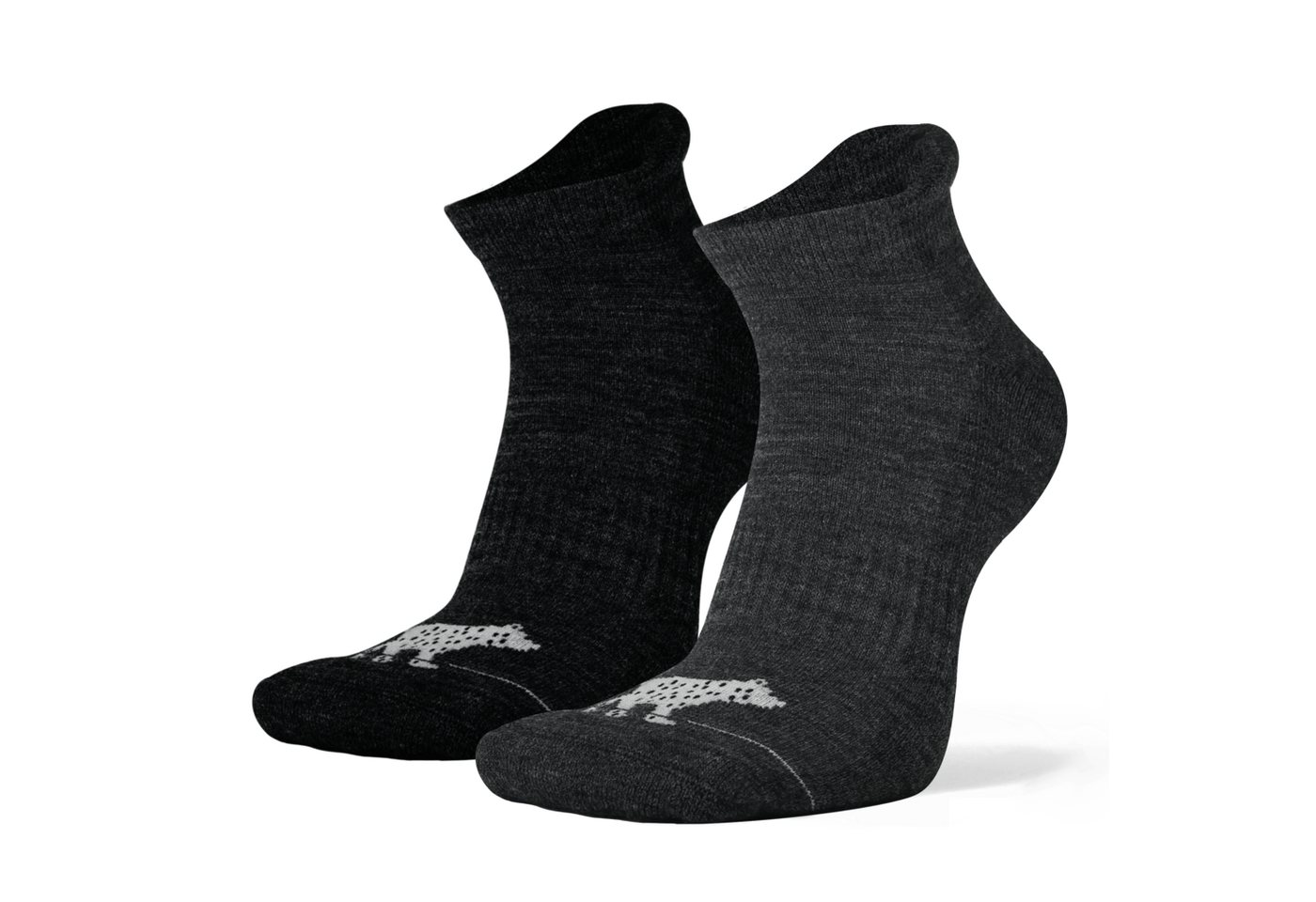 NORDSOX Wandersocken kurz - Merino Wolle für Damen & Herren (2-Paar) Klimaregulierend & gepolsterte Sohle und Färse & weich & atmungsaktiv von NORDSOX