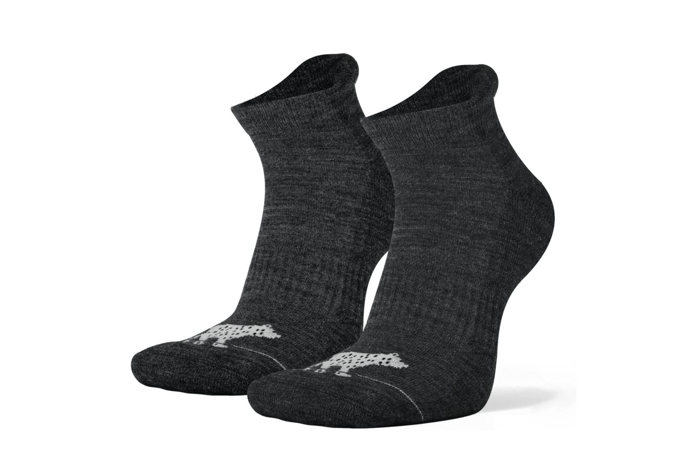 NORDSOX Wandersocken kurz - Merino Wolle für Damen & Herren (2-Paar) Klimaregulierend & gepolsterte Sohle und Färse & weich & atmungsaktiv von NORDSOX