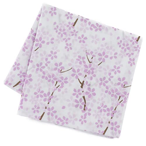 NOREN Unisex-Erwachsene 4524 Taschentuch, Kleine Sakura-weiß, 19.7×19.7inch von NOREN