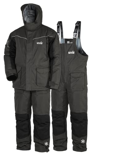 NORFIN Thermoanzug Angeln ELEMENT GRAY – Angelanzug – Jacke und Hose – wasserdicht isoliert und atmungsaktiv – windabweisend – atmungsaktives Nortex-Material – warm und bequem (L) von NORFIN