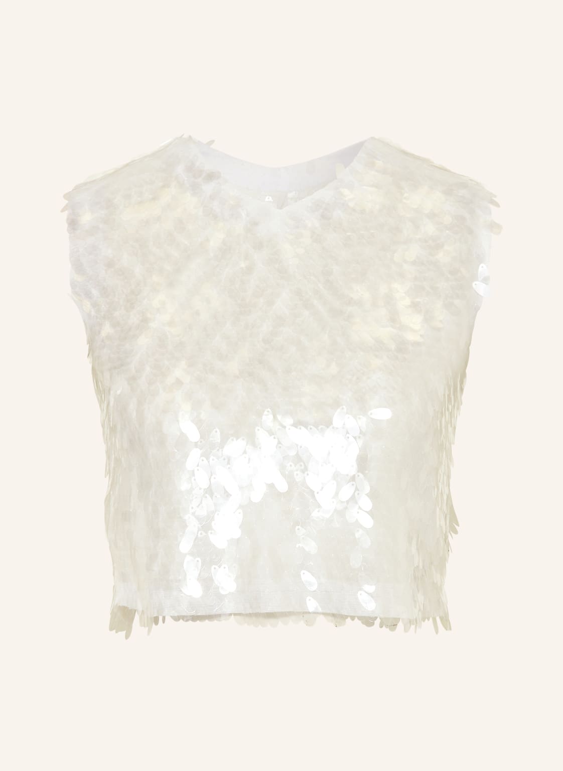 Norma Kamali Cropped-Top Mit Pailletten weiss von NORMA KAMALI