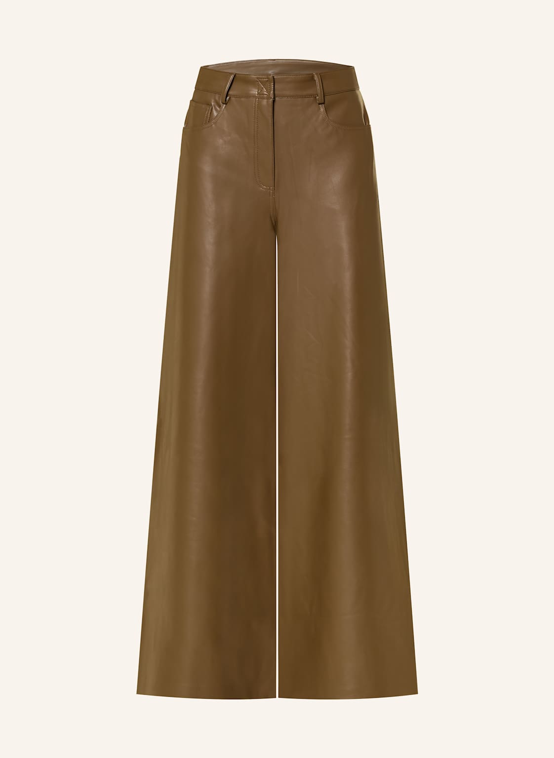 Norma Kamali Hose Elephant In Lederoptik braun von NORMA KAMALI