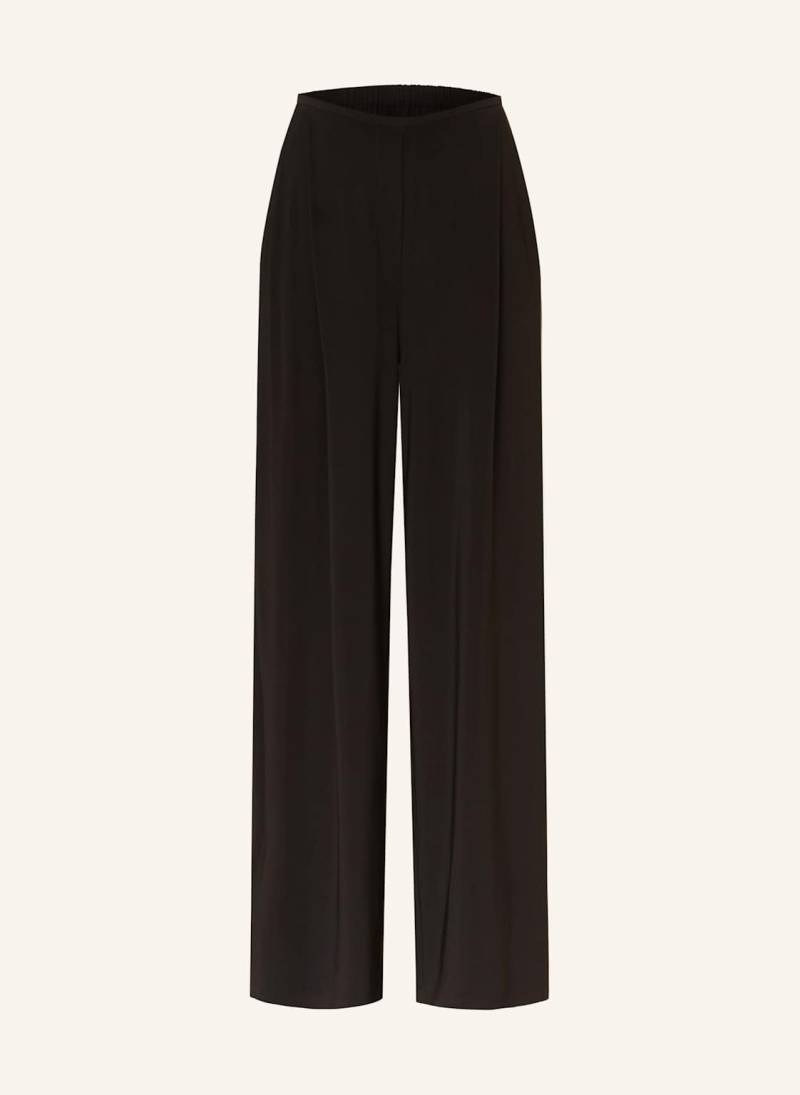 Norma Kamali Marlenehose Mens Pleat Aus Jersey schwarz von NORMA KAMALI