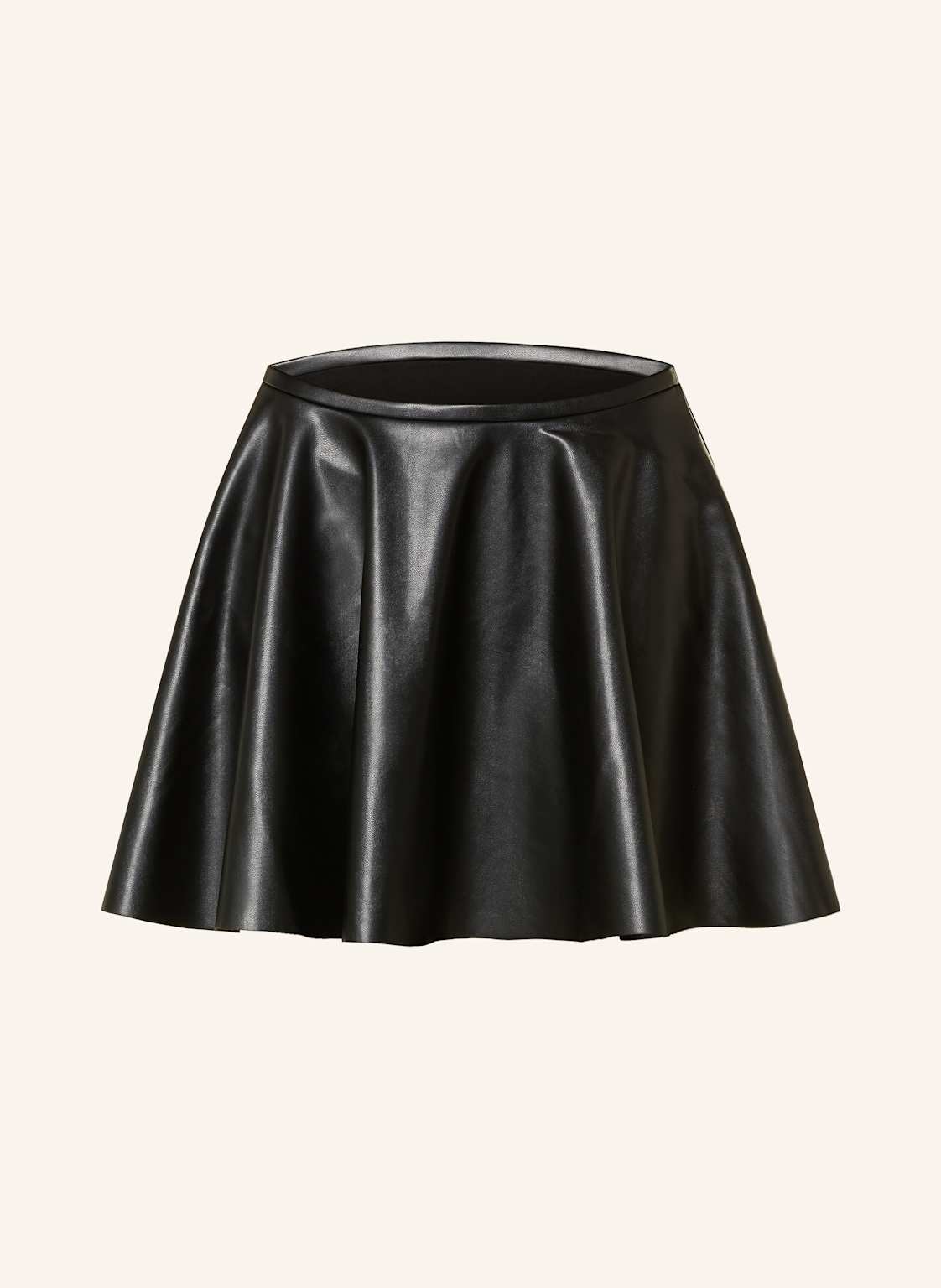 Norma Kamali Rock In Lederoptik schwarz von NORMA KAMALI