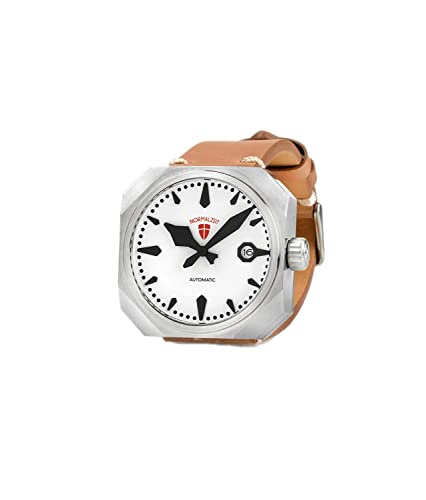 NORMALZEIT Automatik Armbanduhr - Designeruhr in Würfeluhr-Optik mit hellbraunem handgearbeitetem Lederband - Front aus Saphirglas - Modell: Time to Date mit Datumsanzeige - Made in Austria NORMALZEIT Automatik Armbanduhr - Designeruhr in Würfeluhr-Optik mit hellbraunem handgearbeitetem Lederband - Front aus Saphirglas - Modell: Time to Date mit Datumsanzeige - Made in Austria von NORMALZEIT