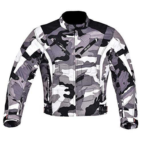 NORMAN Herren Motorrad Motorrad Jacke Wasserfeste Textil mit CE verstärkt camo - Camouflage, Medium von NORMAN