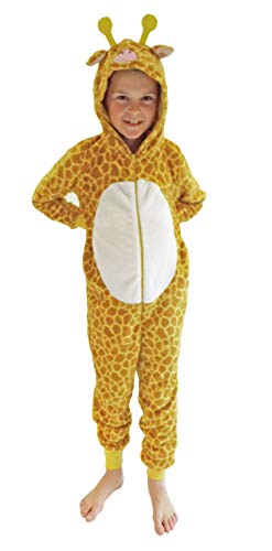 NORMANN WÄSCHEFABRIK Mädchen Jumpsuit Overall Onesie Schlafanzug in niedlichen Tier Motiven - 291 467 97 606, Größe:164, Farbe:Giraffe von NORMANN-Wäschefabrik