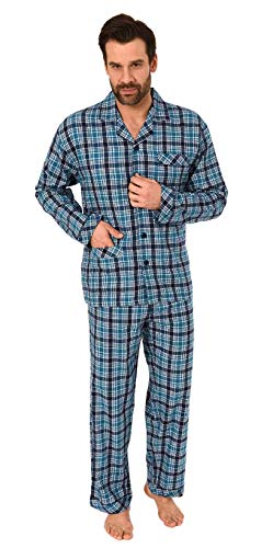 Herren Flanell Pyjama Schlafanzug zum durchknöpfen - auch in Übergrössen 281 101 95 649, Farbe:Marine, Größe2:48 Herren Flanell Pyjama Schlafanzug zum durchknöpfen - auch in Übergrössen 281 101 95 649, Farbe:Marine, Größe2:48 von NORMANN-Wäschefabrik