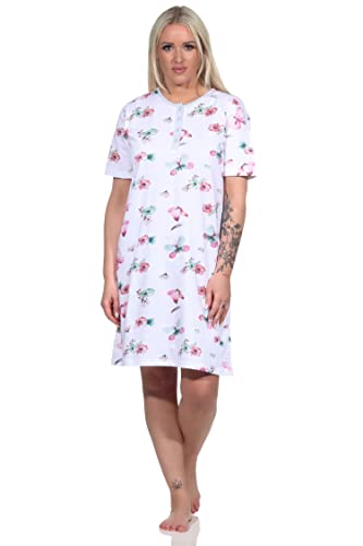 NORMANN-Wäschefabrik Damen Kurzarm Nachthemd in floralem Schmetterlings Print - 122 214 90 212, Farbe:hellblau, Größe:48-50 NORMANN-Wäschefabrik Damen Kurzarm Nachthemd in floralem Schmetterlings Print - 122 214 90 212, Farbe:hellblau, Größe:48-50 von NORMANN-Wäschefabrik