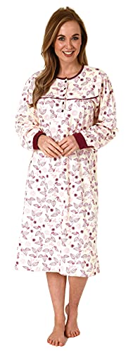 NORMANN-Wäschefabrik Edles Damen Nachthemd in Kuschelinterlock-Qualität - auch in Übergrössen - 212 210 96 105, Farbe:Creme, Größe:56-58 von NORMANN-Wäschefabrik