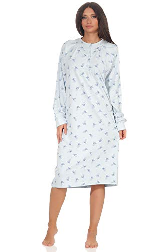 NORMANN-Wäschefabrik Elegantes Damen Nachthemd mit 105 cm Länge und Kopfleiste am Hals - 291 210 90 190, Farbe:hellblau, Größe2:52/54 NORMANN-Wäschefabrik Elegantes Damen Nachthemd mit 105 cm Länge und Kopfleiste am Hals - 291 210 90 190, Farbe:hellblau, Größe2:52/54 von NORMANN-Wäschefabrik
