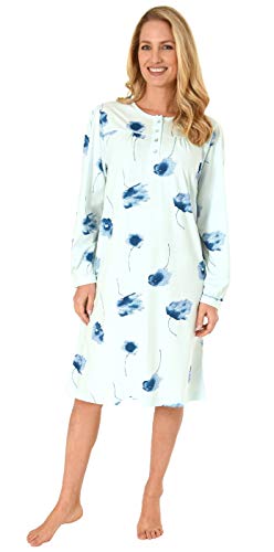 NORMANN-Wäschefabrik Elegantes Damen Nachthemd mit 105 cm Länge und Kopfleiste am Hals - 291 210 90 193, Farbe:helltürkis, Größe2:44/46 NORMANN-Wäschefabrik Elegantes Damen Nachthemd mit 105 cm Länge und Kopfleiste am Hals - 291 210 90 193, Farbe:helltürkis, Größe2:44/46 von NORMANN-Wäschefabrik