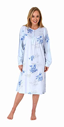 NORMANN-Wäschefabrik Elegantes frauliches Damen Nachthemd,105 cm Länge, Knopfleiste am Hals - 202 210 90 600, Farbe:hellblau, Größe:48-50 NORMANN-Wäschefabrik Elegantes frauliches Damen Nachthemd,105 cm Länge, Knopfleiste am Hals - 202 210 90 600, Farbe:hellblau, Größe:48-50 von NORMANN-Wäschefabrik