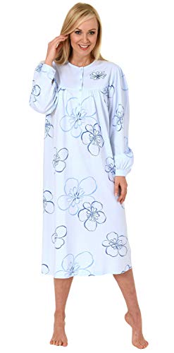 NORMANN-Wäschefabrik Elegantes frauliches Damen Nachthemd,105 cm Länge, Knopfleiste am Hals - 202 314, Farbe:hellblau, Größe:52/54 NORMANN-Wäschefabrik Elegantes frauliches Damen Nachthemd,105 cm Länge, Knopfleiste am Hals - 202 314, Farbe:hellblau, Größe:52/54 von NORMANN-Wäschefabrik