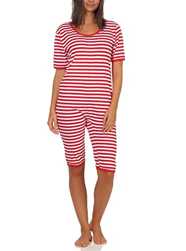 NORMANN-Wäschefabrik Herren oder Damen Karneval Badeanzug Unisex Einteiler Fasching Kostüm, Geringelt 64282, Farbe:rot/Weiss, Größe:XXL von NORMANN-Wäschefabrik