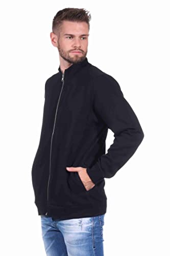 NORMANN-Wäschefabrik Unisex Jacke für Hausanzug, Sportanzug oder Jogginanzug Oberteil, Farbe:schwarz, Größe:XXL von NORMANN-Wäschefabrik