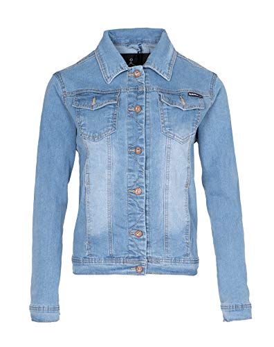 NOROZE Damen verwaschenes Denim Jacke (Hellblau, 38) von NOROZE