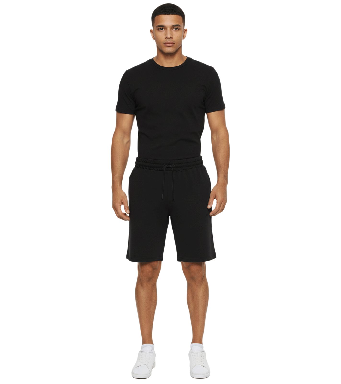 NORTH BEND Brendan Herren Sweat-Shorts Freizeit Bermuda mit Viskose und Taschen 223450MMM 1001 Schwarz von NORTH BEND