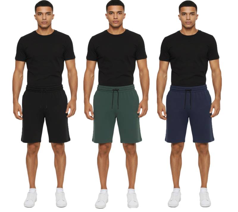 NORTH BEND Brendan Herren Sweat-Shorts Freizeit Bermuda mit Viskose und Taschen 223450MMM Schwarz, Grün oder Blau von NORTH BEND