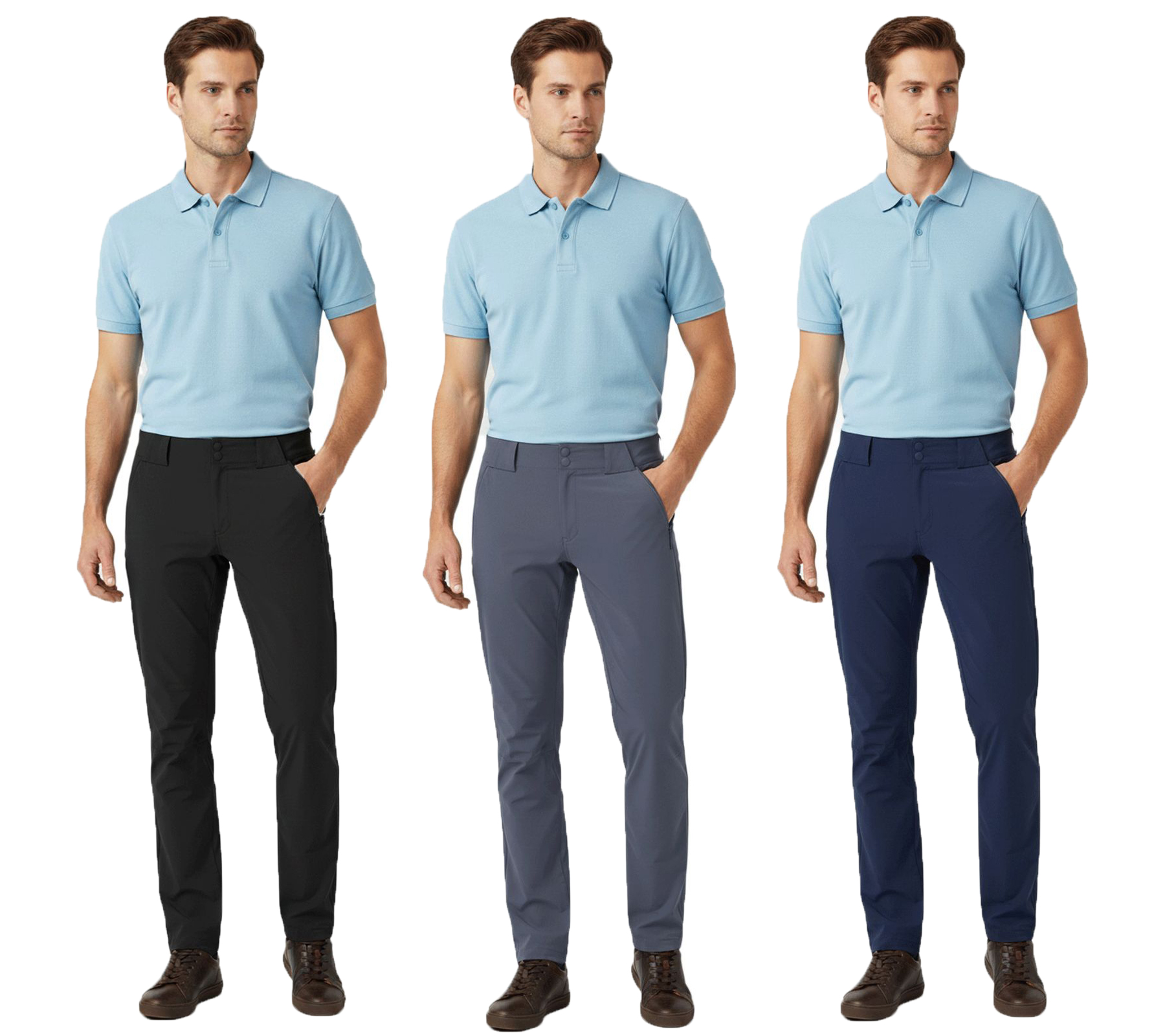 Atmungsaktive NORTH BEND Gerd Herren Outdoor-Hose wasserabweisende Trekking-Hose Wander-Hose mit W-PRO Wetterschutzsystem 231162MMM Blau, Grau oder Schwarz von NORTH BEND