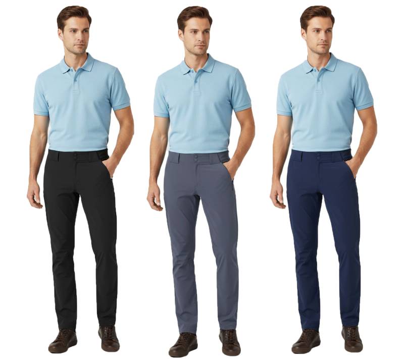 Atmungsaktive NORTH BEND Gerd Herren Outdoor-Hose wasserabweisende Trekking-Hose Wander-Hose mit W-PRO Wetterschutzsystem 231162MMM Blau, Grau oder Schwarz von NORTH BEND