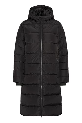 NORTH BEND NBAmalie Damen Mantel Steppmantel Puffermantel warm atmungsaktiv winddicht wasserabweisende Membran beschichtet Wasserdicht 8000 Reißverschlusstaschen, Größe:36, Farbe:Black (1001) von NORTH BEND