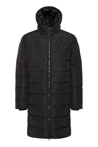 NORTH BEND NBAmare Herren Steppmantel Winterjacke Outdoorjacke atmungsaktiv wasserdicht winddicht mit Kapuze Kordelzug Reißverschlusstaschen TPU-Membran, Größe:L, Farbe:Black (1001) von NORTH BEND