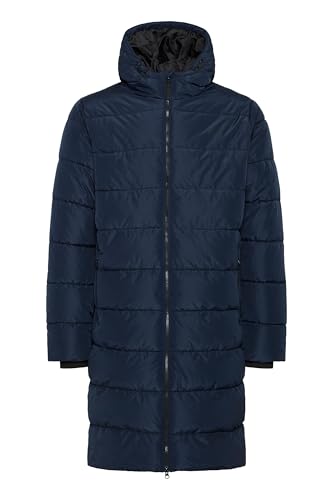 NORTH BEND NBAmare Herren Steppmantel Winterjacke Outdoorjacke atmungsaktiv wasserdicht winddicht mit Kapuze Kordelzug Reißverschlusstaschen TPU-Membran, Größe:XL, Farbe:Navy Blazer (2048) von NORTH BEND