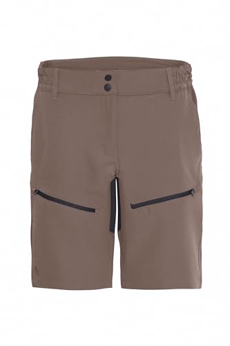NORTH BEND NBAva Damen Trekkingshorts Leichte Kurze Wanderhose Outdoorhose atmungsaktiv und komfortabel mit Taschen Stretch Regular Fit, Größe:36, Farbe:Falcon (3033) von NORTH BEND