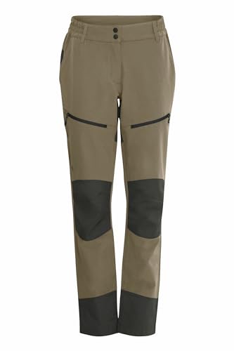 NORTH BEND NBAvalina Damen Trekkinghose Leichte elastische Wanderhose Outdoorhose atmungsaktiv und komfortabel mit Taschen Stretch Regular Fit, Größe:42, Farbe:Falcon (3033) von NORTH BEND