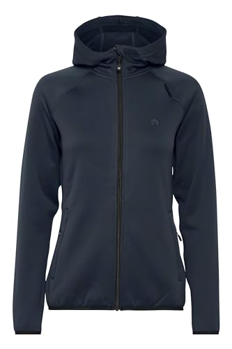 NORTH BEND NBBerta Fleecejacke atmungsaktiv Jacke mit Kapuze Power-Stretch-Fleece, Größe:44, Farbe:Navy Blazer (2048) von NORTH BEND