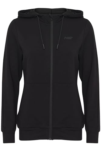 NORTH BEND NBBrenta Damen modische Sweatjacke Kapuzenjacke Hoodie komfortabel mit Kapuze, Größe:38, Farbe:Black (1001) von NORTH BEND