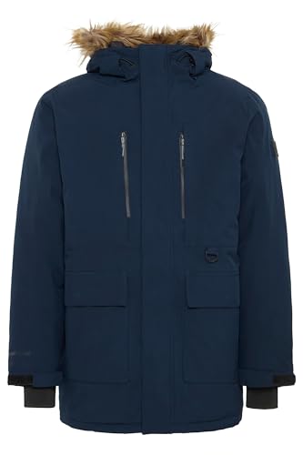 NORTH BEND NBBruce Herren Winterjacke Parka Mantel Jacke atmungsaktiv wasserdicht Kapuze Reißverschlusstaschen Wassersäule 10.000 mm W-PRO Wetterschutzsystem, Größe:M, Farbe:Navy Blazer (2048) von NORTH BEND