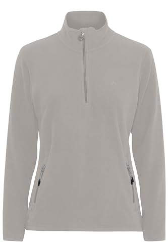 NORTH BEND NBConni Fleecepullover atmungsaktiv modischer Troyer-Pullover mit Stehkragen, Größe:44, Farbe:Drizzle (1139) von NORTH BEND