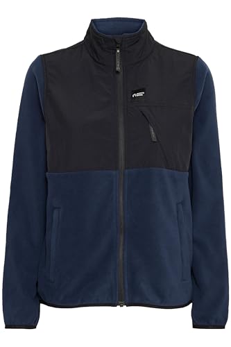 NORTH BEND NBDelia Damen Fleecejacke Jacke Outdoor-Jacke atmungsaktiv strapazierfähig wärmend Reißverschlusstaschen Brusttasche elastischer Saum, Größe:46, Farbe:Navy Blazer (2048) von NORTH BEND