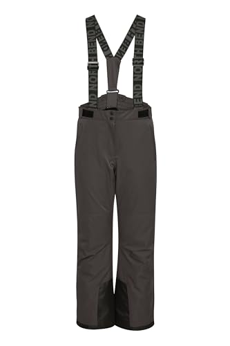 NORTH BEND NBGiana Damen Skihose Outdoorhose Winterhose Schneehose verdeckten Zip-Fly unter Druckknopfleisten atmungsaktiv Schneemanschette wasserdicht Winddicht, Größe:44, Farbe:Phantom (1016) von NORTH BEND