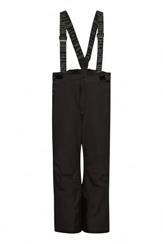 NORTH BEND NBGilles Herren Skihose Winterhose Outdoorhose Schneehose verdeckten Zip-Fly unter Druckknopfleisten atmungsaktiv Schneemanschette wasserdicht Winddicht, Größe:XL, Farbe:Black (1001) von NORTH BEND