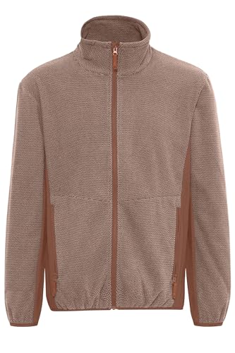 NORTH BEND NBHelgo Herren Fleecejacke atmungsaktiv modische und wärmende Jacke mit Stehkragen, Größe:L, Farbe:Rubber (5037) von NORTH BEND