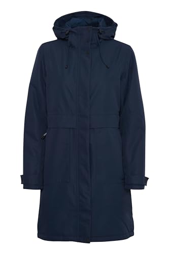 NORTH BEND NBMalika Damen Parka wasserdicht winddicht atmungsaktiv Winterjacke mit Wassersäule 8000mm W-PRO Wetterschutzsystem, Größe:36, Farbe:Navy Blazer (2048) von NORTH BEND