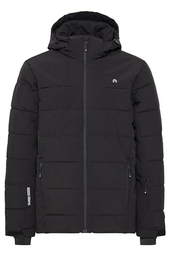 NORTH BEND NBMarin Herren Skijacke Winterjacke Outdoorjacke atmungsaktiv 8.000 mm Wassersäule Kapuze Kordelzug Reißverschlusstaschen W-PRO Wetterschutzsystem, Größe:XL, Farbe:Black (1001) von NORTH BEND