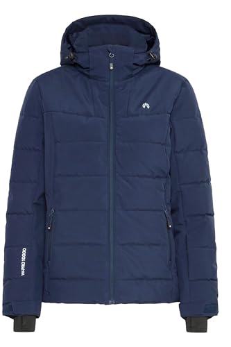 NORTH BEND NBMarina Damen Skijacke Winterjacke Snowboardjacke wasserdicht wasserfest 10.000 mm Wassersäule Kapuze Skipasstasche W-PRO Wetterschutzsystem, Größe:46, Farbe:Navy Blazer (2048) von NORTH BEND