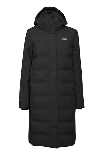 NORTH BEND NBMarta Damen Steppmantel wasserdicht winddicht atmungsaktiv Damenjacke mit Wassersäule 5000mm W-PRO Wetterschutzsystem, Größe:40, Farbe:Black (1001) von NORTH BEND