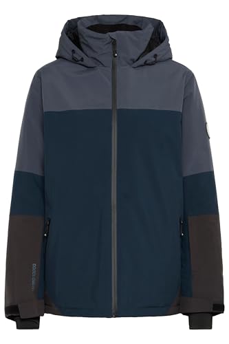 NORTH BEND NBMona Damen Skijacke Winterjacke Snowboardjacke Outdoor wasserdicht wasserfest 10000 mm Wassersäule mit Kapuze Schneefang Manschetten Skipasstasche, Größe:38, Farbe:Ombre Blue (1173) von NORTH BEND