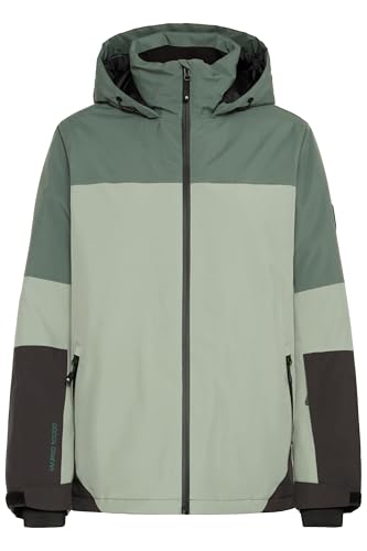 NORTH BEND NBMona Damen Skijacke Winterjacke Snowboardjacke Outdoor wasserdicht wasserfest 10000 mm Wassersäule mit Kapuze Schneefang Manschetten Skipasstasche, Größe:42, Farbe:Balsam Green (3058) von NORTH BEND