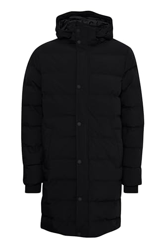 NORTH BEND NBPaolo Herren Parka wasserabweisend winddicht modischer Steppparka mit Kapuze, Größe:L, Farbe:Black (1001) von NORTH BEND
