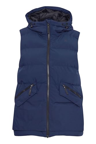 NORTH BEND NBPaula Damen Steppweste atmungsaktiv sportliche Outdoor Weste mit Taschen, Größe:44, Farbe:Navy Blazer (2048) von NORTH BEND